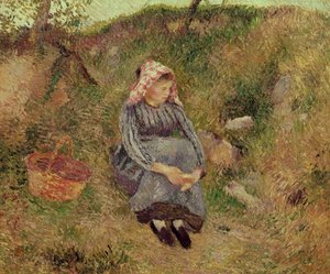 Zittend Boerenmeisje, 1883